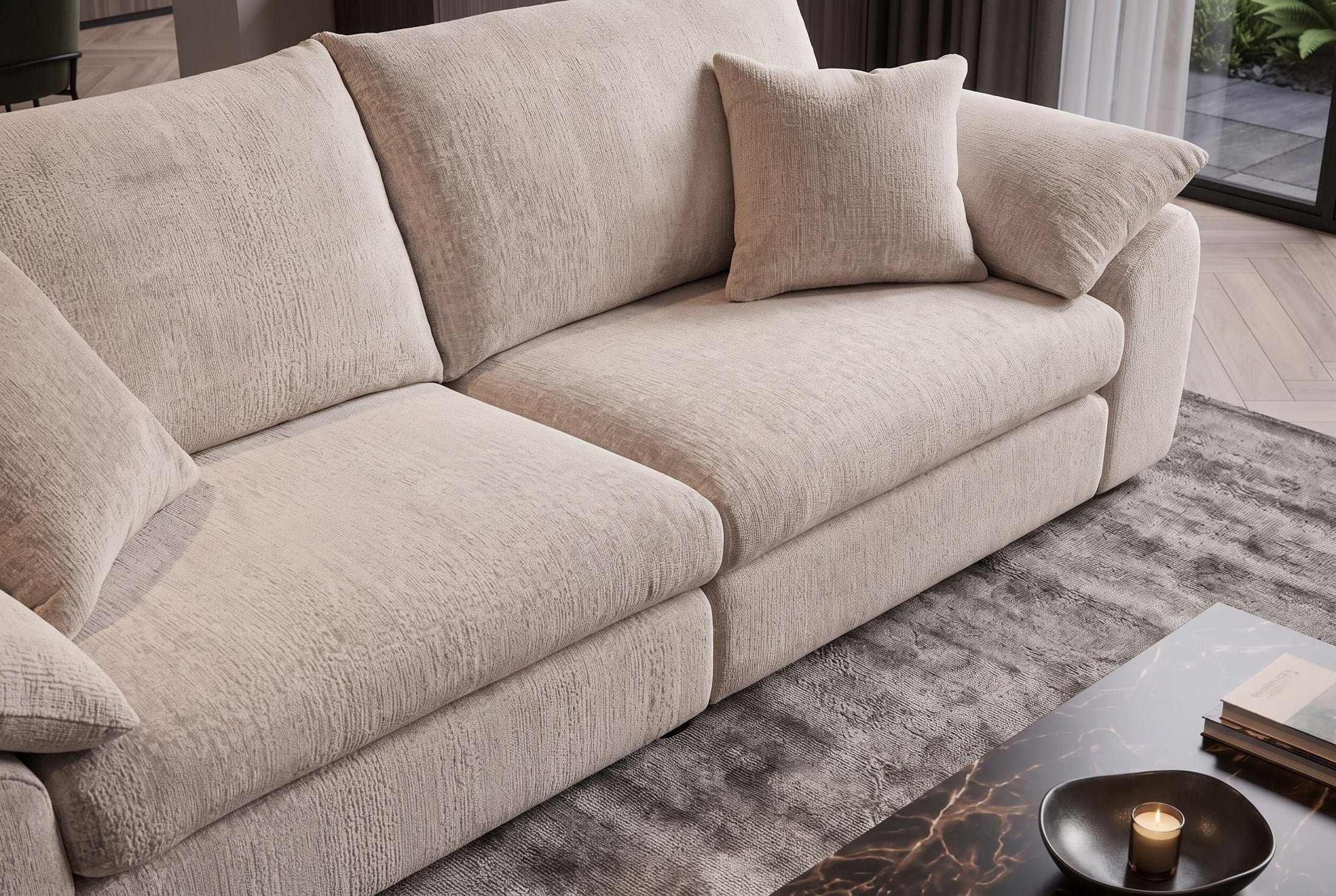 Soraya – Beige chenille – vue 6