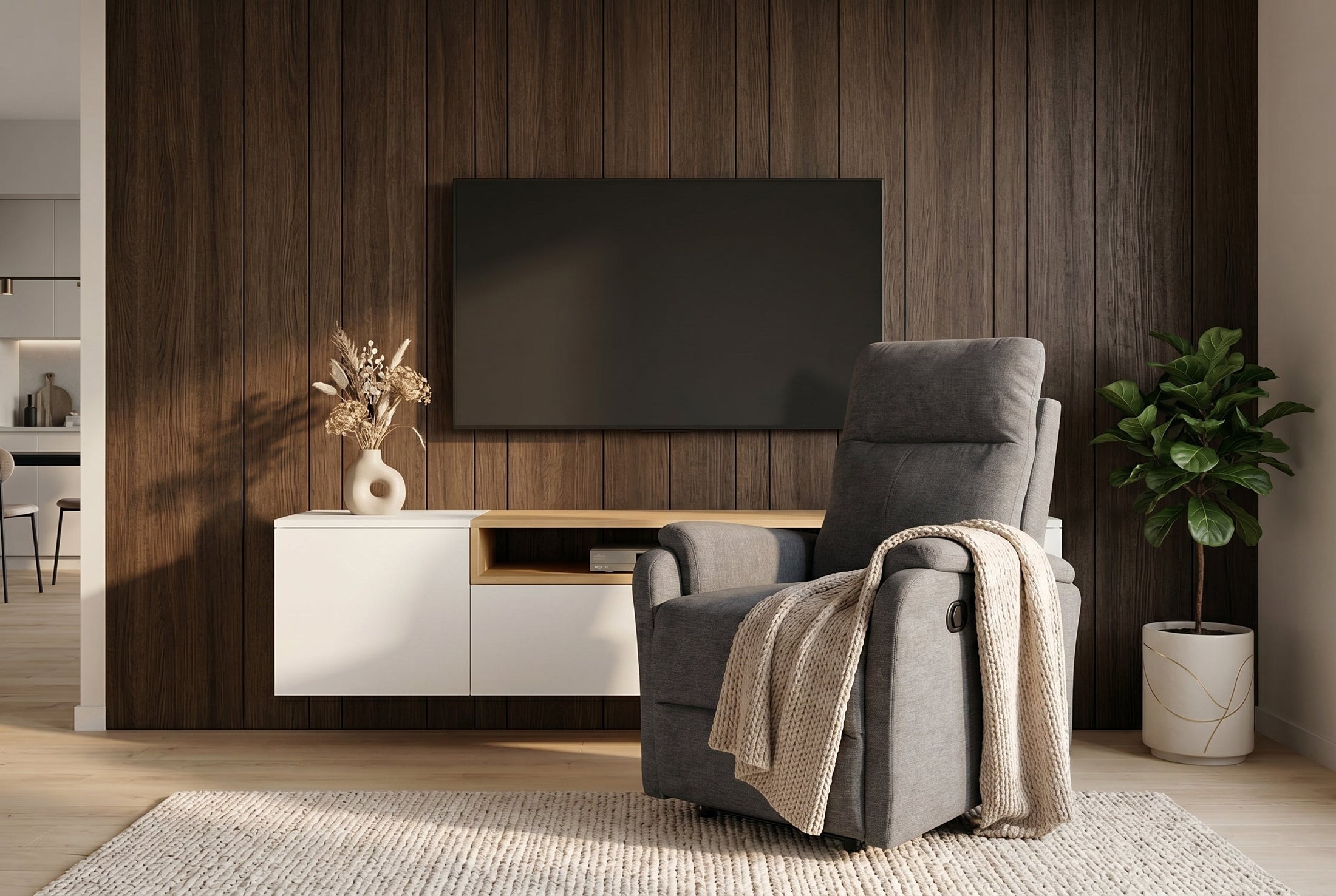 Liora – Gris tissu texturé – vue 2