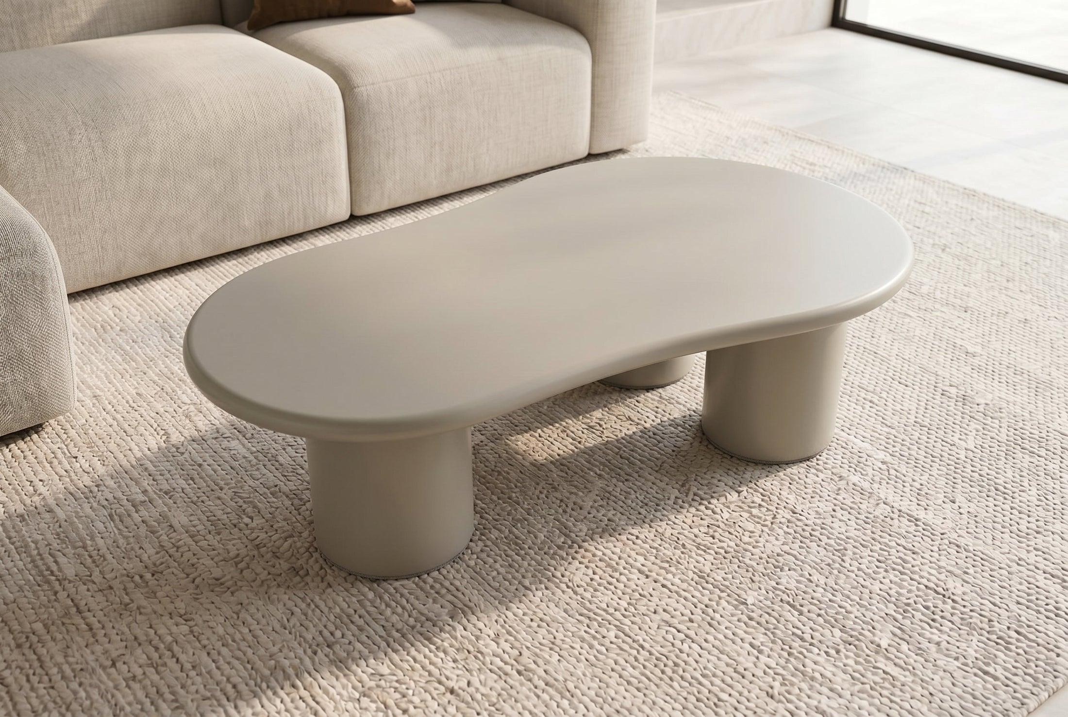 Table basse Onda – Grège & beige