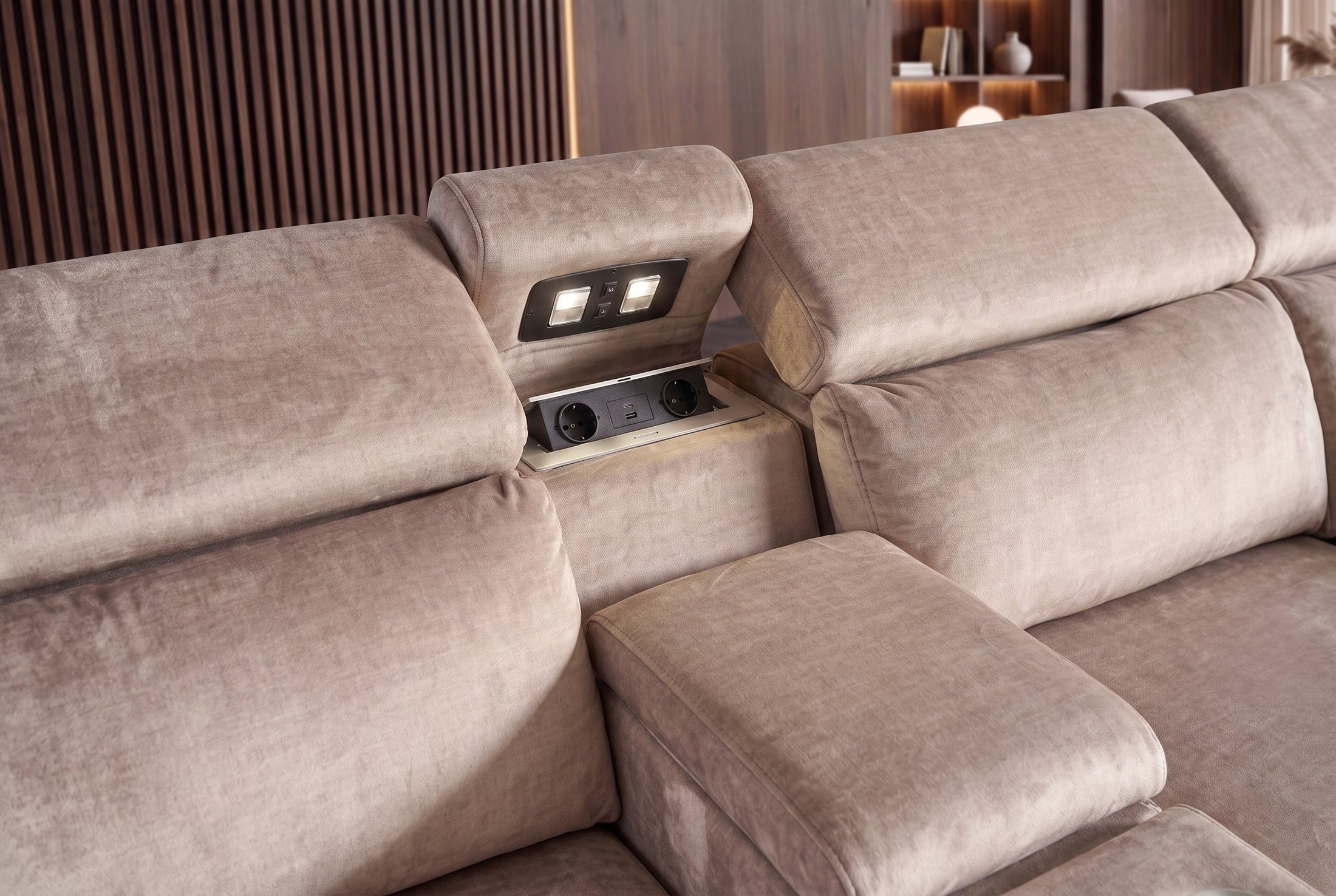 Sienna – Beige velours – vue 11