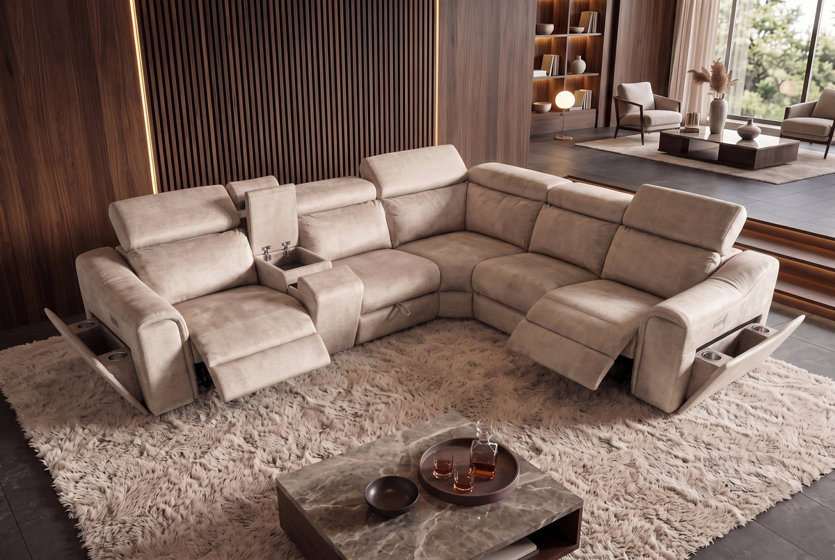 Sienna – Beige velours – vue 4