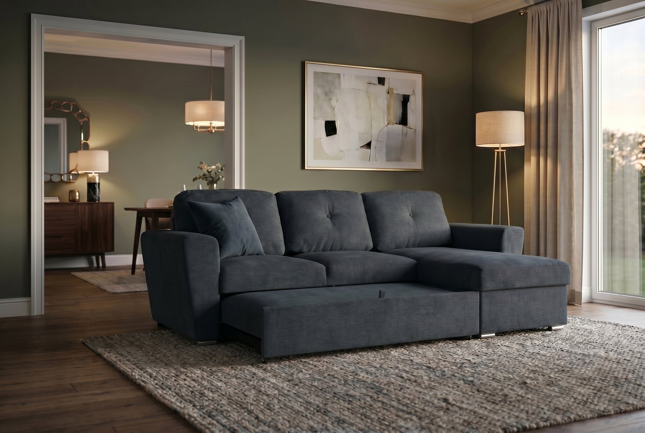 Livana – Gris tissu texturé – vue 6