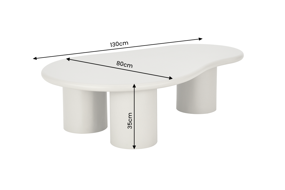 Table basse Onda – Grège & beige