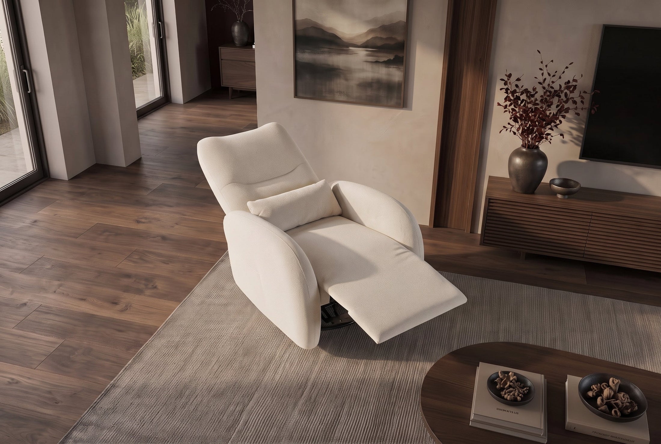 Amaya – Beige tissu texturé – vue 4