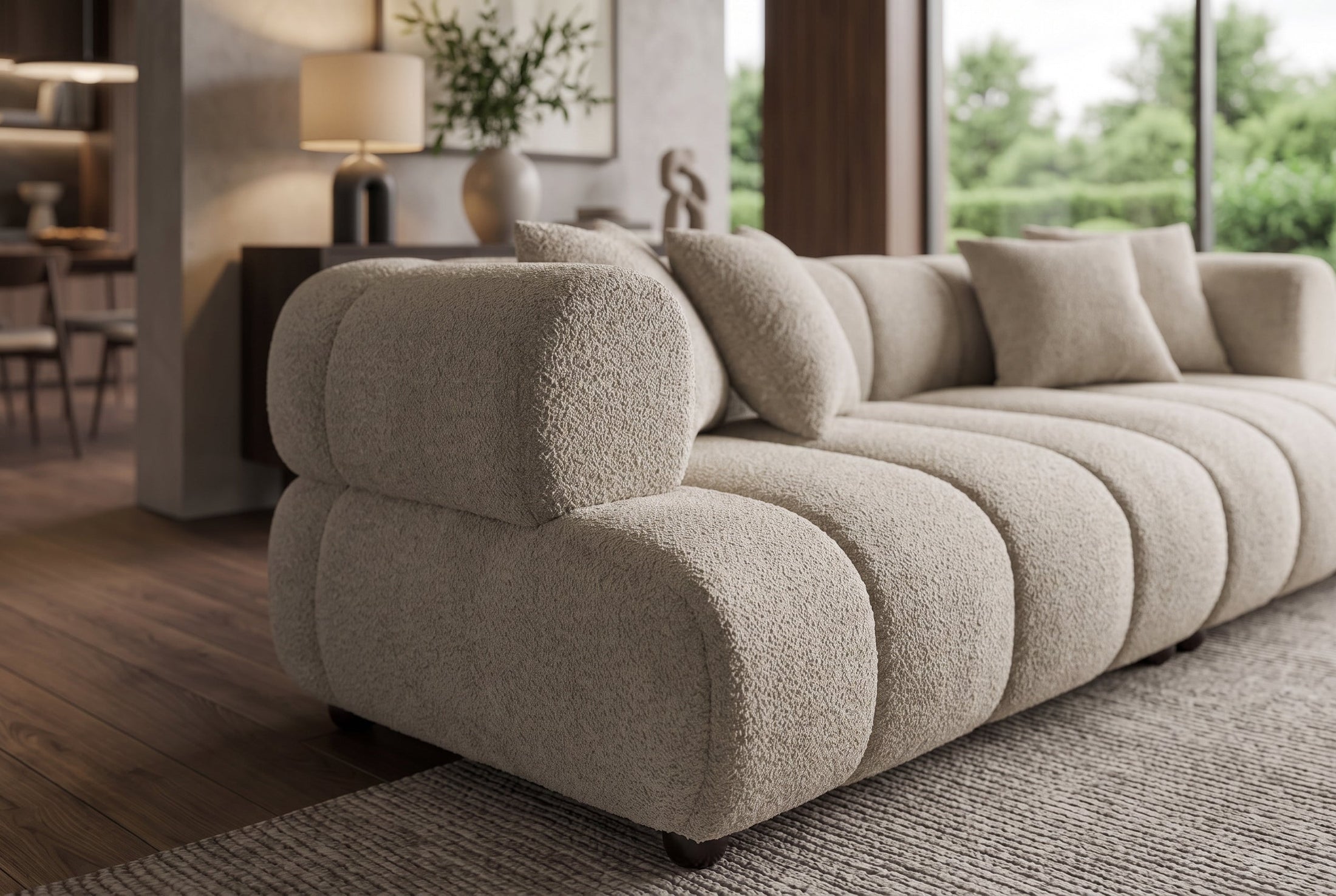 Aléria – Champagne greige bouclé – vue 5