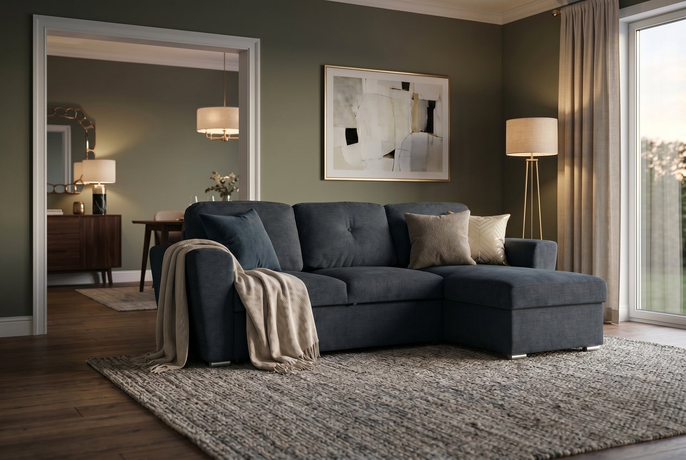 Livana – Gris tissu texturé – vue 2