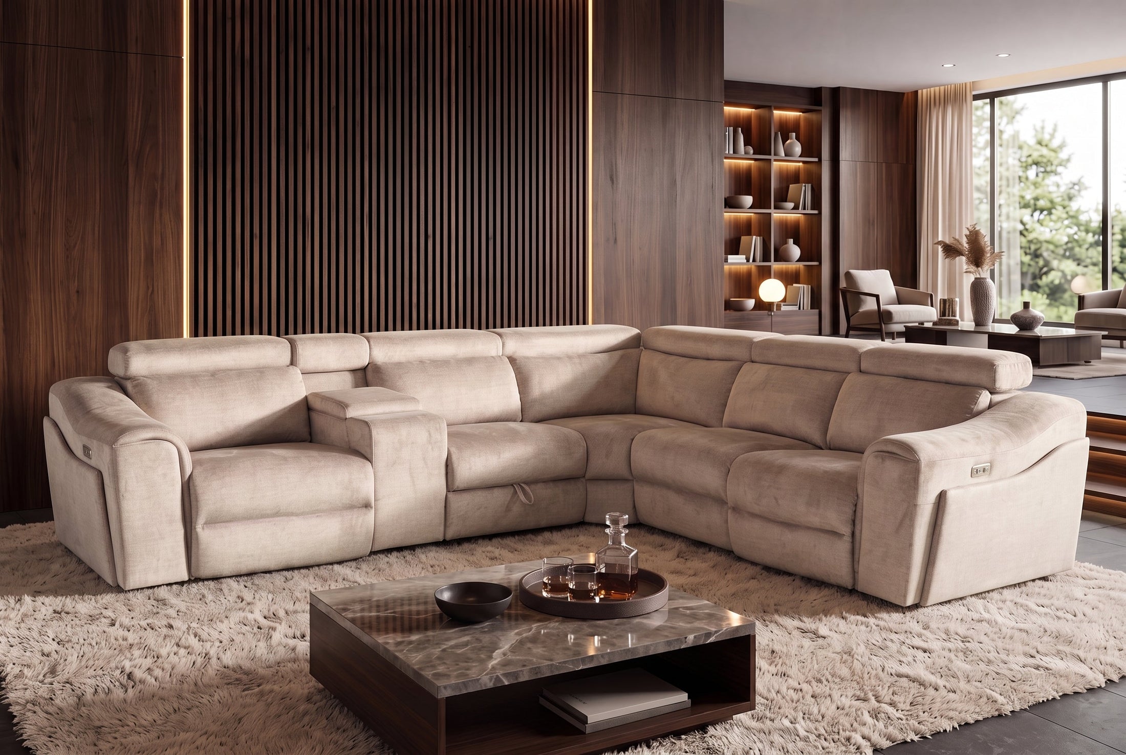 Sienna – Beige velours – vue 2