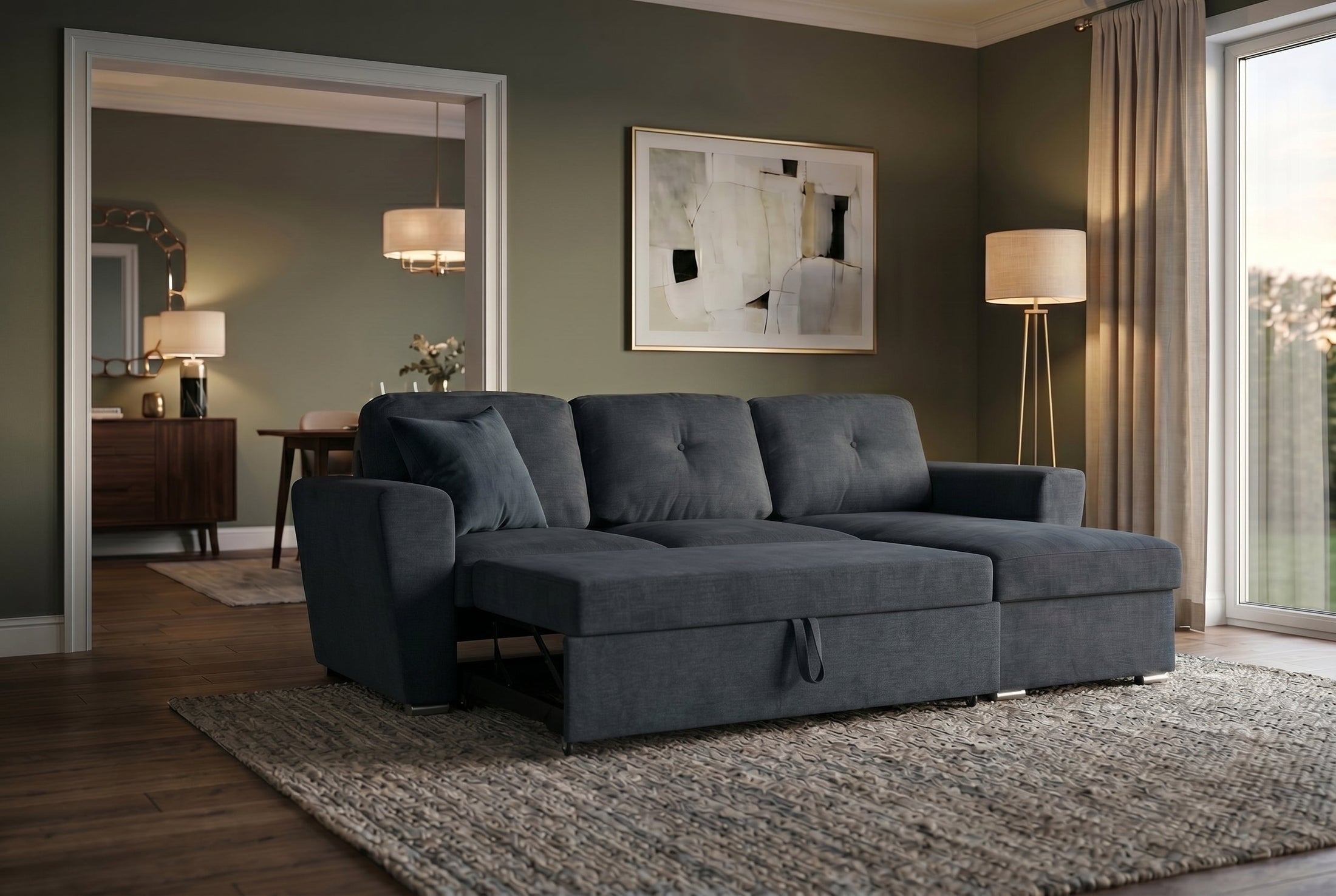 Livana – Gris tissu texturé – vue 7