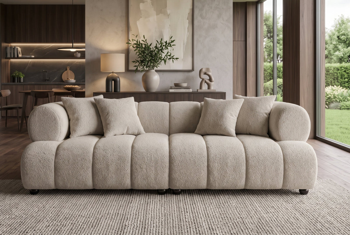 Aléria – Champagne greige bouclé – vue 3