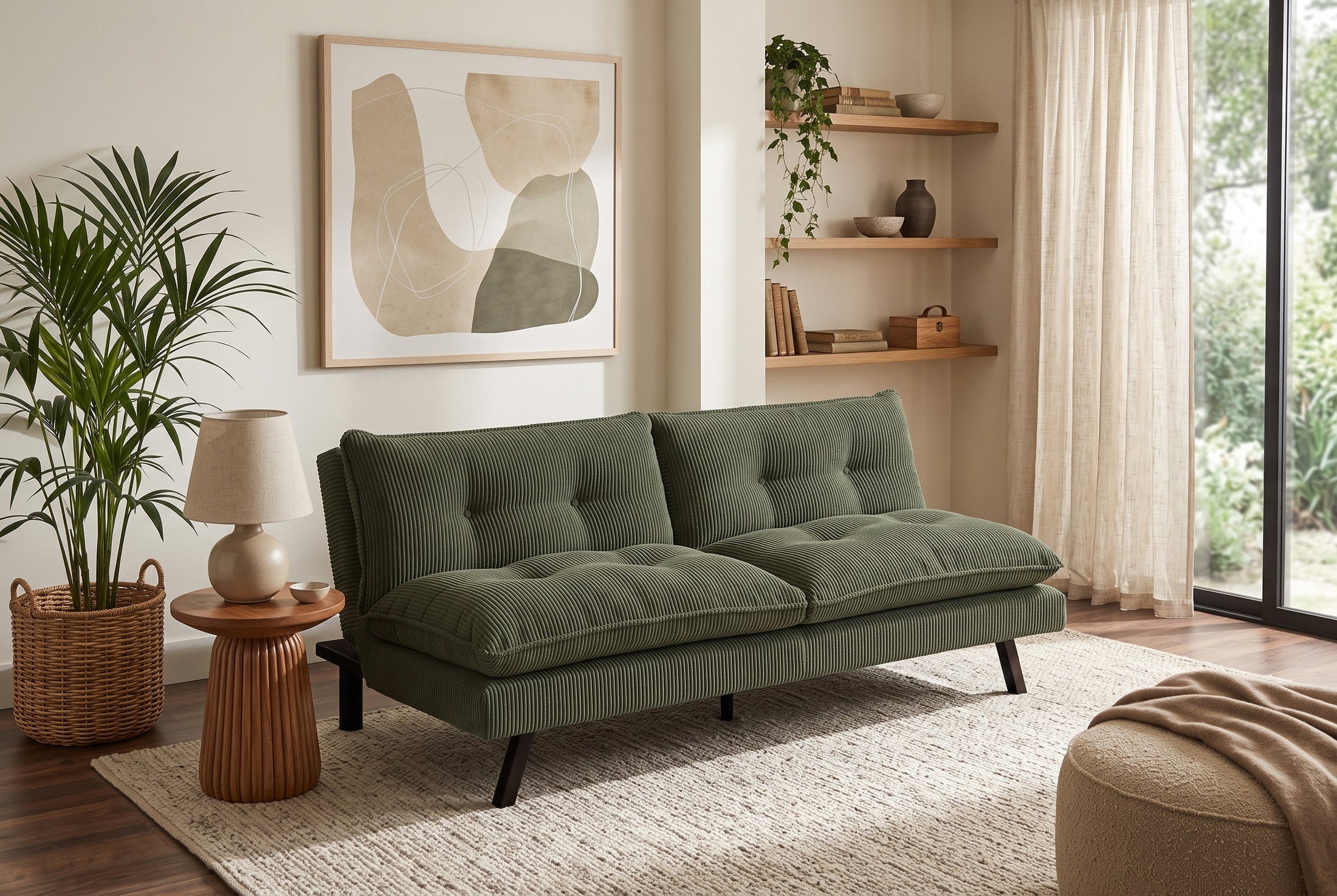 Novara – Vert velours côtelé – vue 2