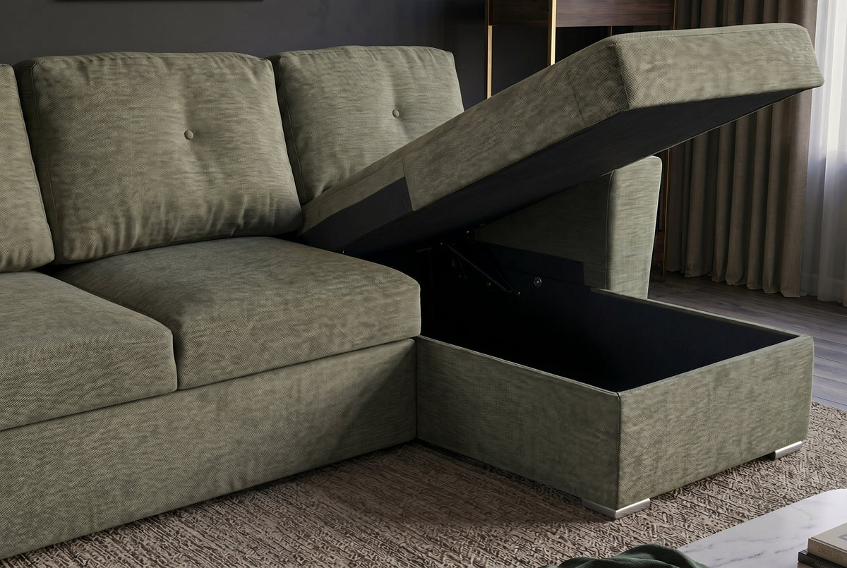Livana – Vert tissu texturé – vue 11