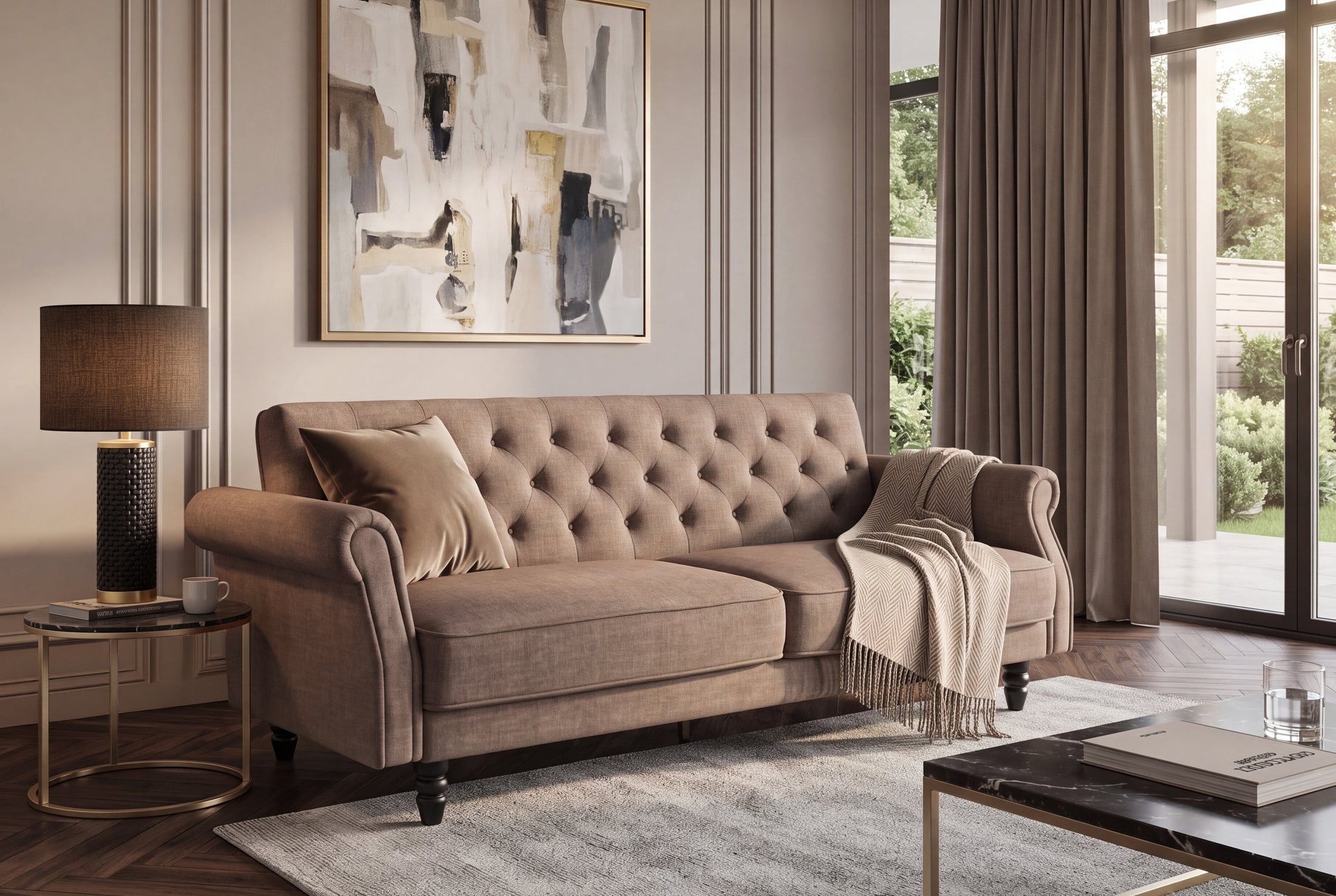 Elara – Greige velours – vue 3