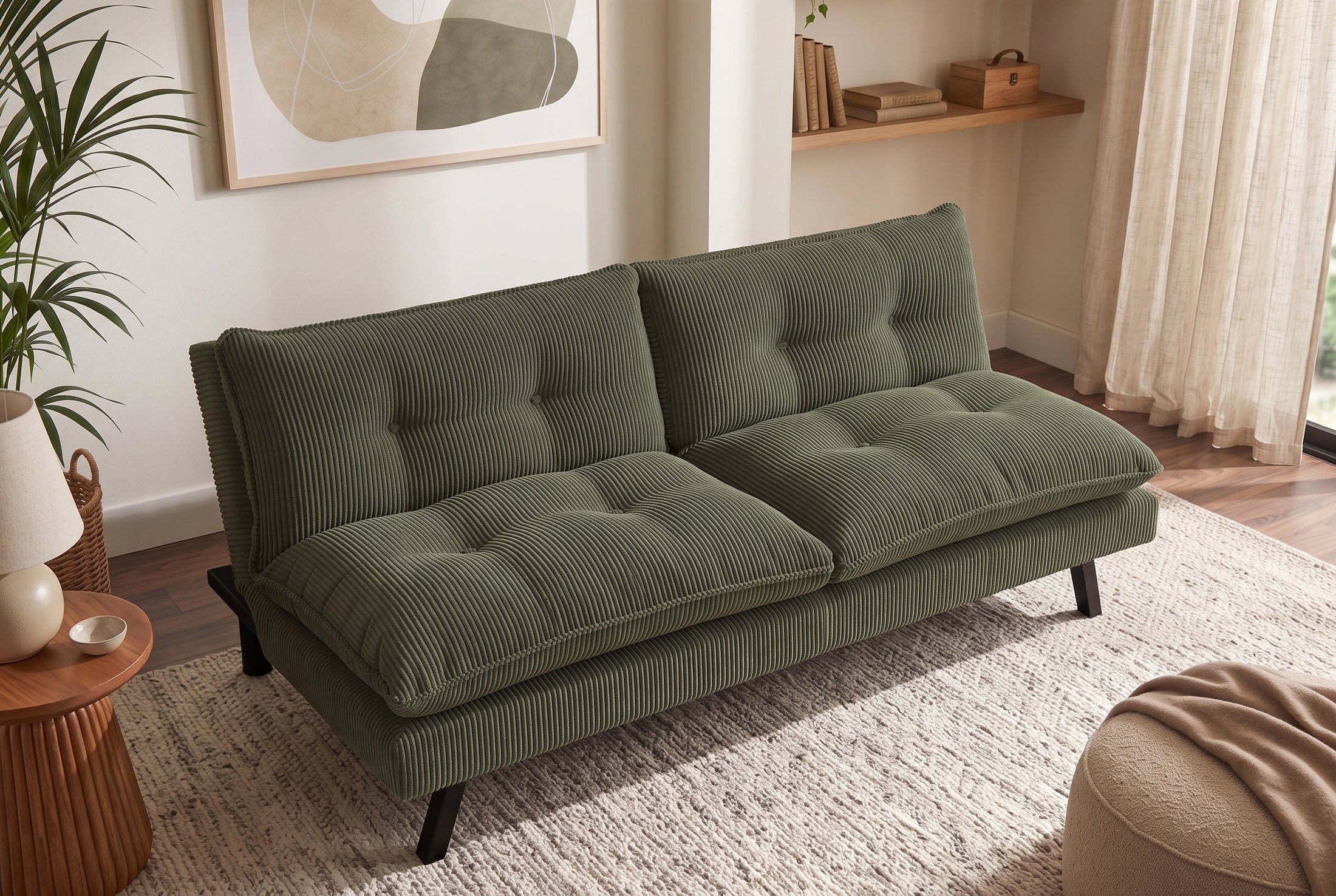 Novara – Vert velours côtelé – vue 3