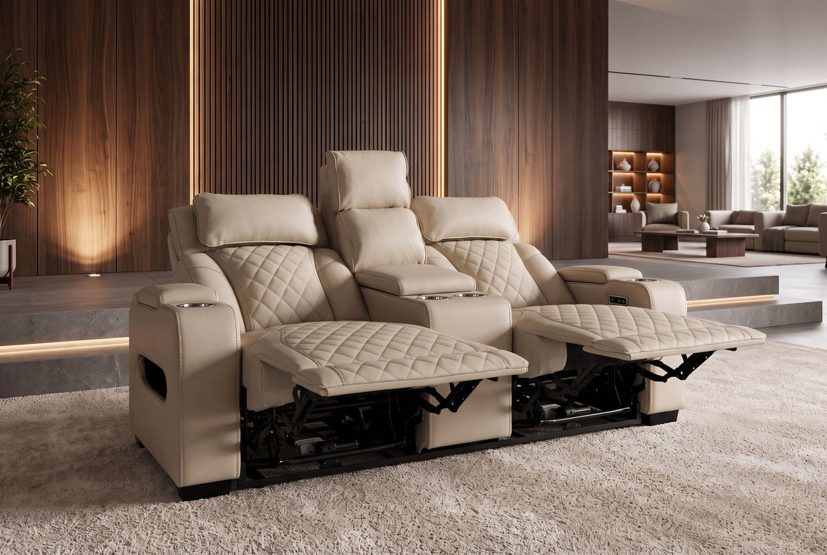 Céleste – Beige similicuir – vue 7
