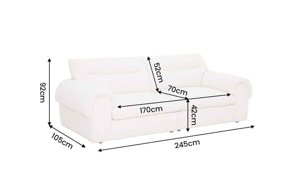 Elyana – Beige bouclé – vue 7