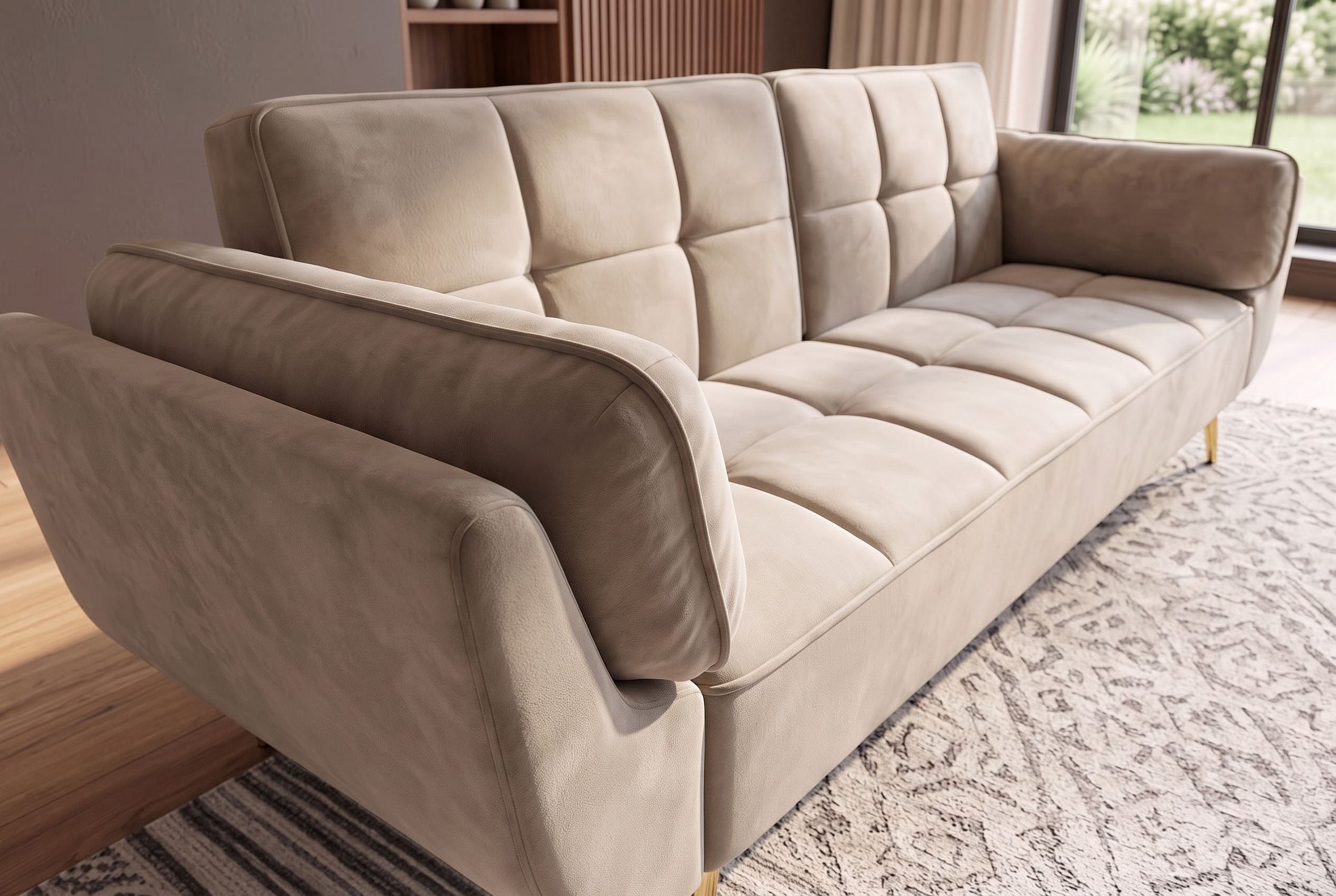 Avéna – Champagne beige velours – vue 4