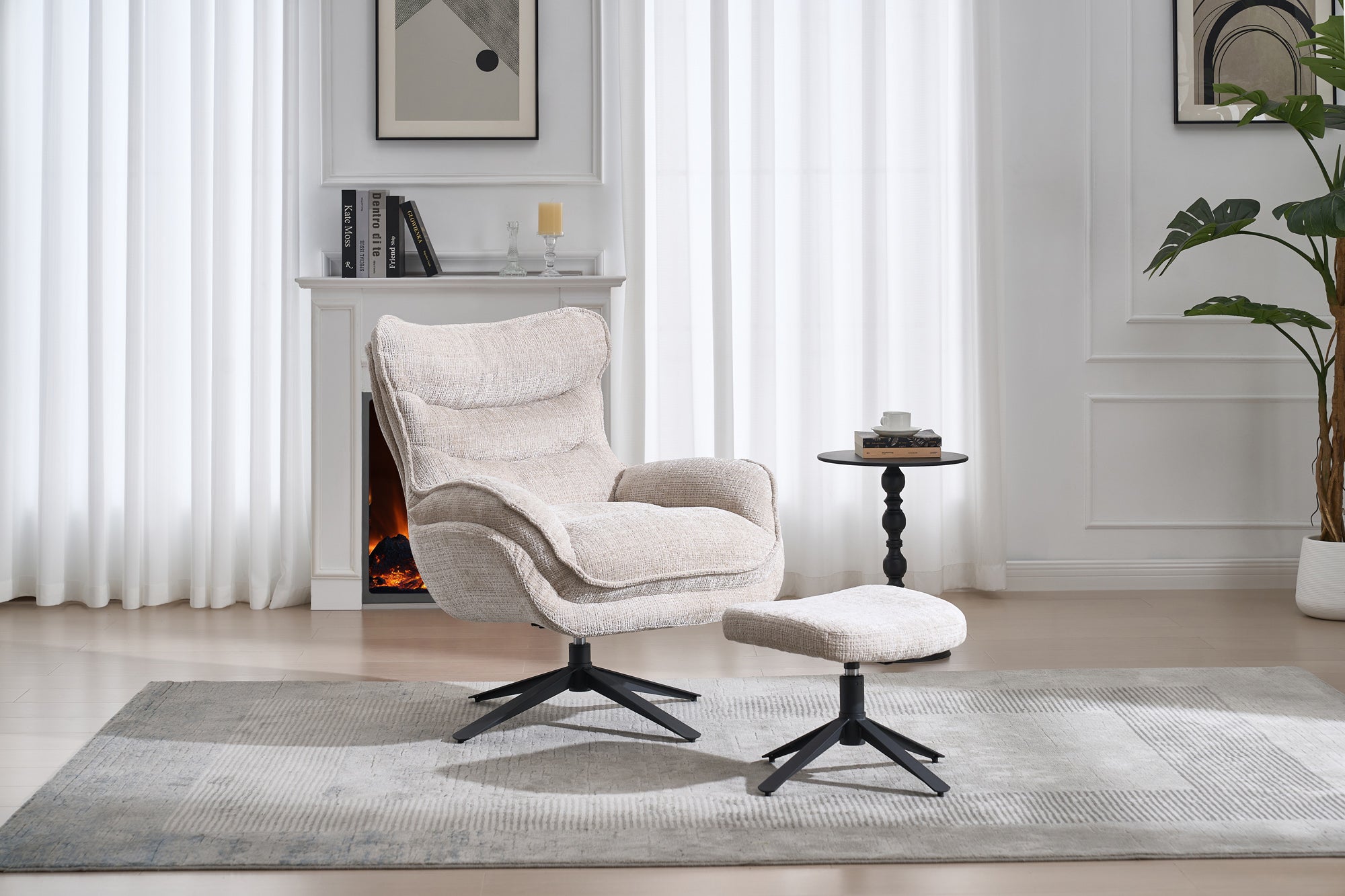 Naïra – Champagne beige tissu texturé – vue 2