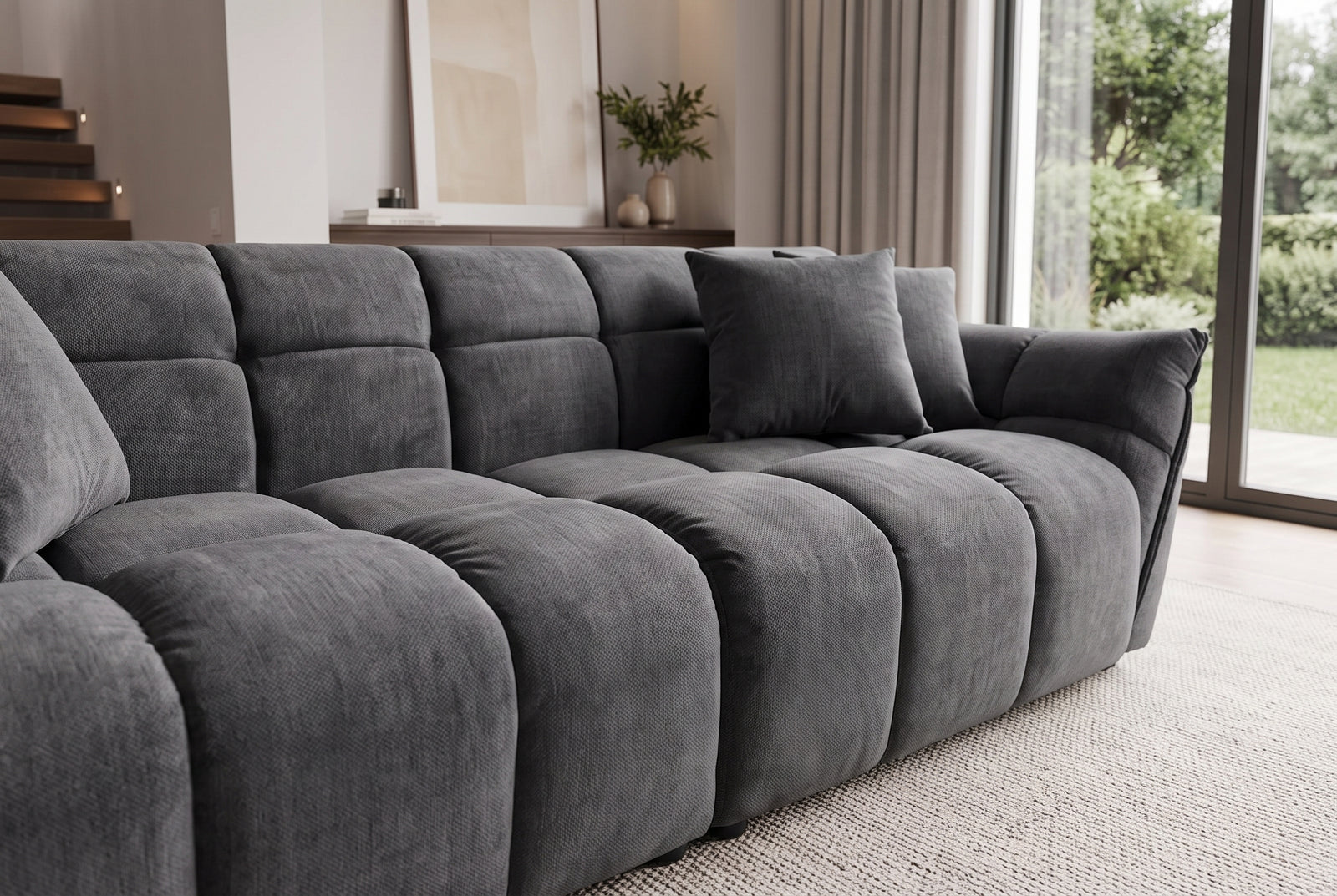 Canapé CLOUD 260 cm – Gris velours