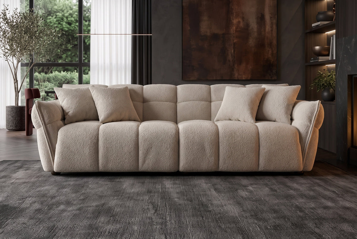 Canapé CLOUD 260 cm – Champagne greige bouclé