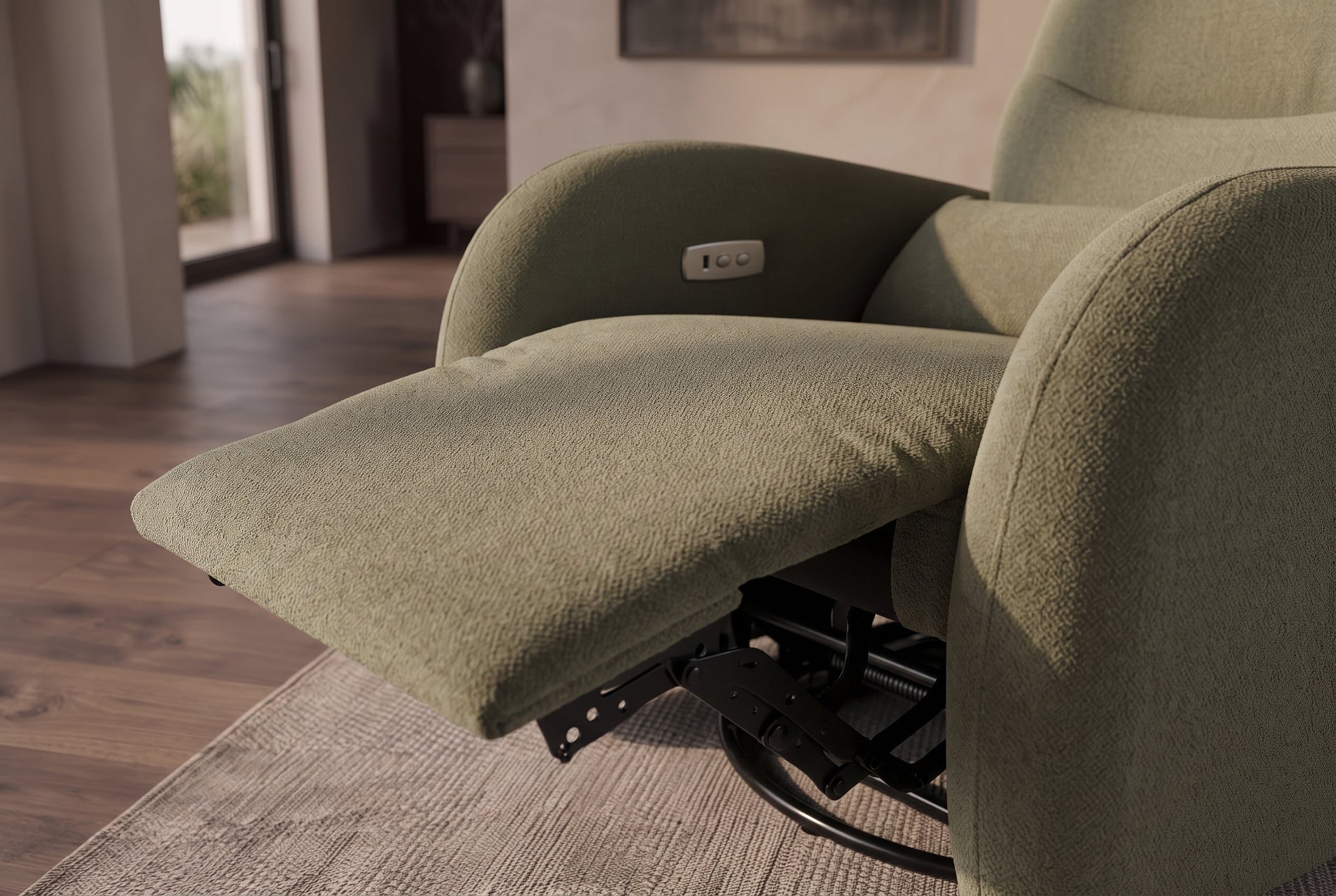 Amaya – Vert tissu texturé – vue 7