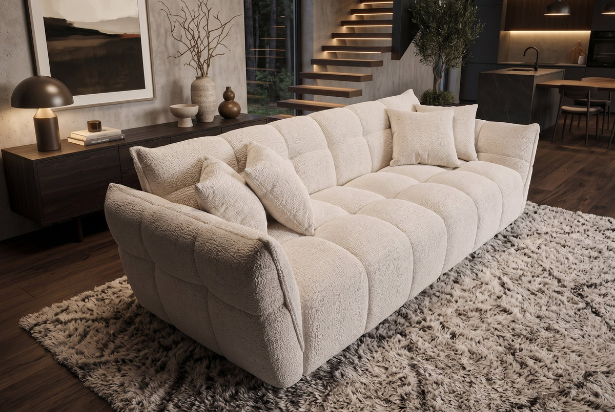 Orlena – Beige bouclé tweed – vue 4