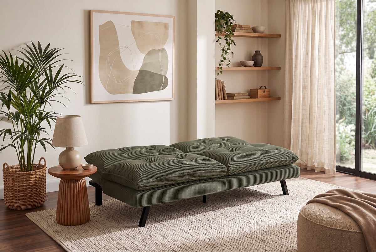 Novara – Vert velours côtelé – vue 5