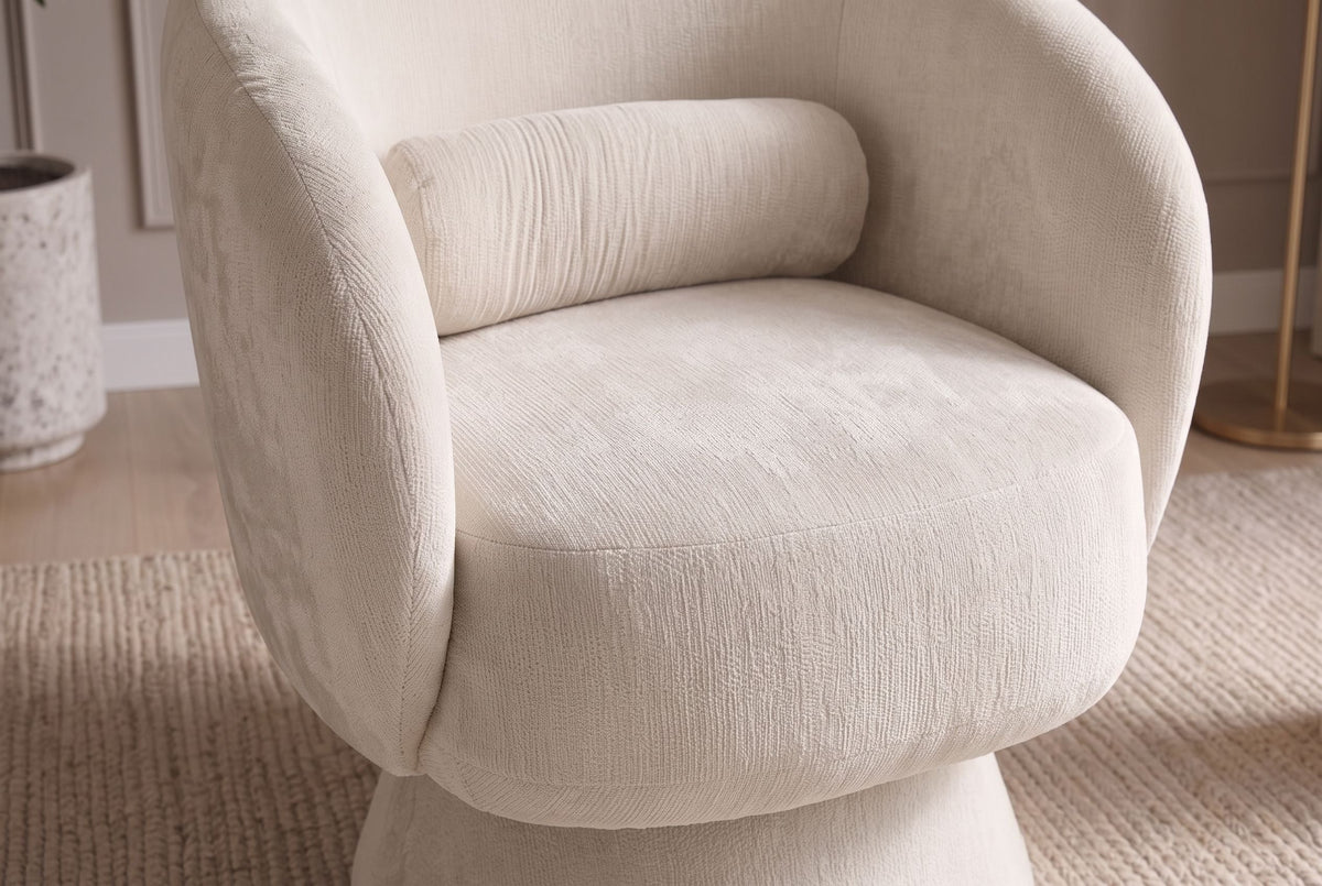 Lunara – Beige chenille – vue 5