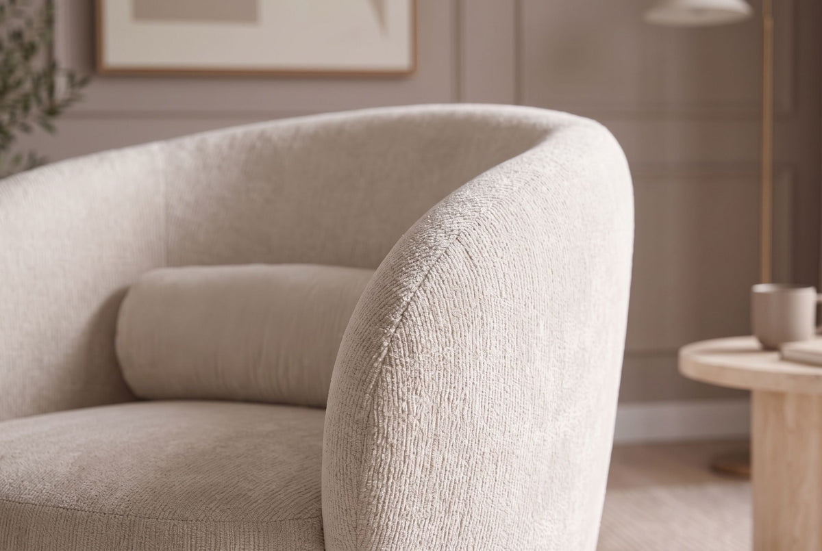 Lunara – Beige chenille – vue 7