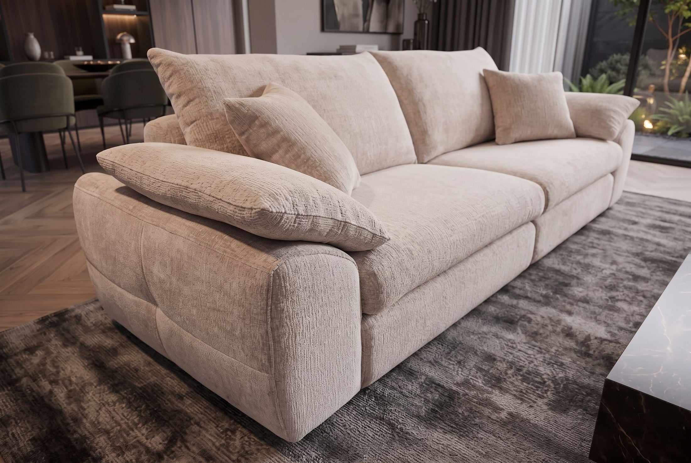 Soraya – Beige chenille – vue 5