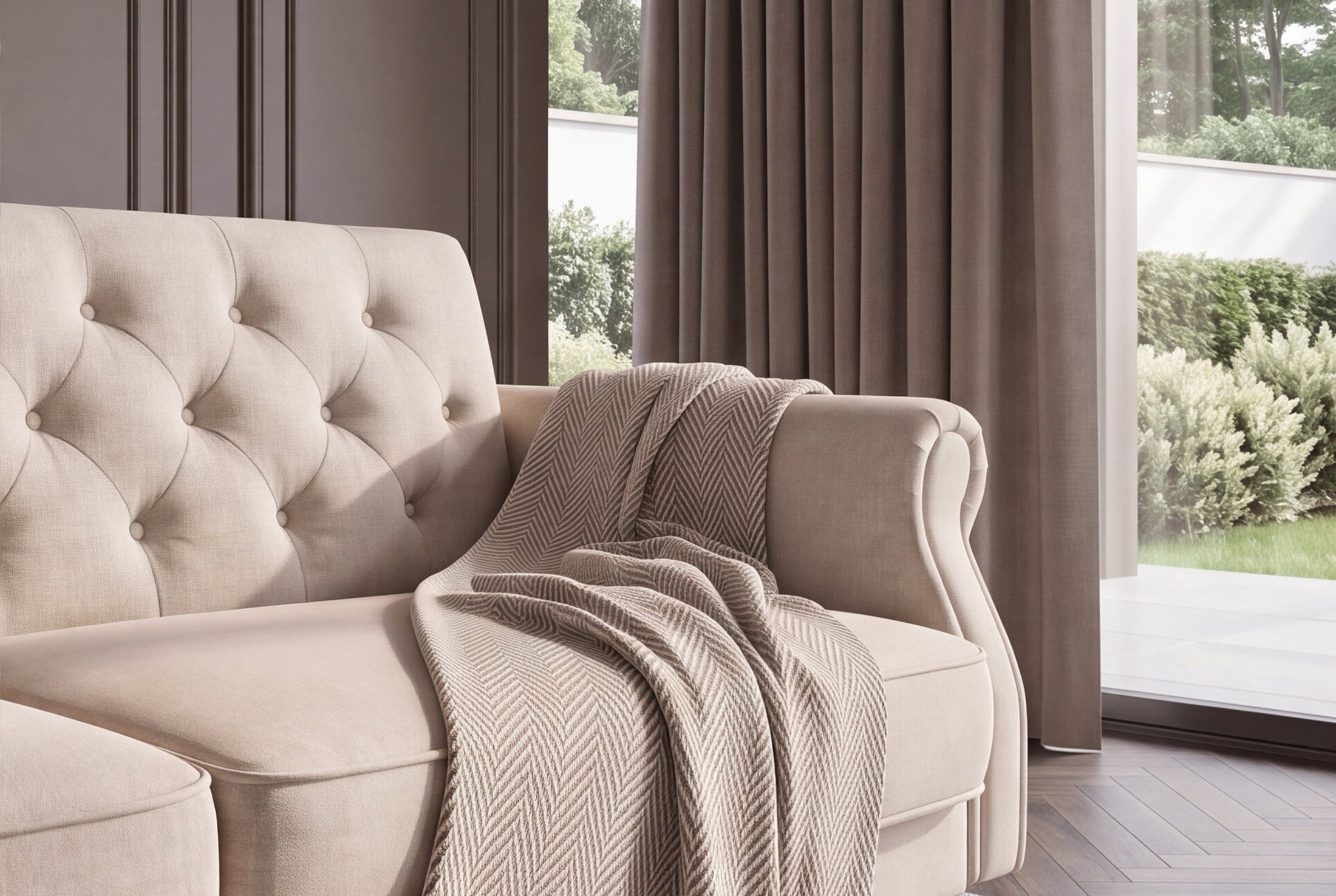 Elara – Champagne beige velours – vue 7