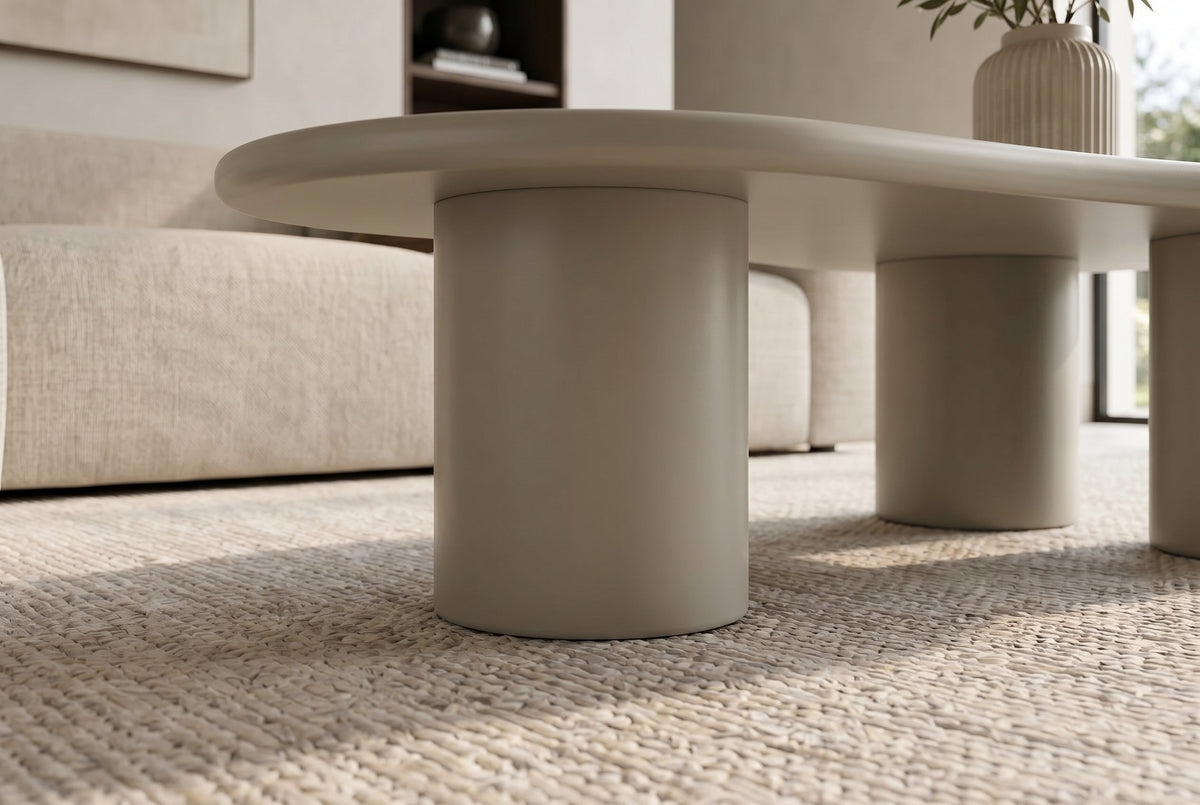 Table basse Onda – Grège & beige
