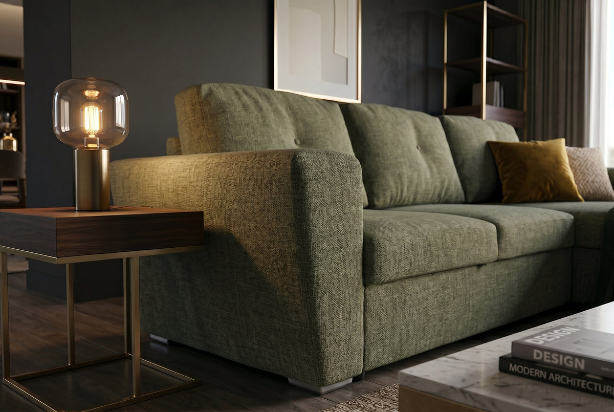 Livana – Vert tissu texturé – vue 3