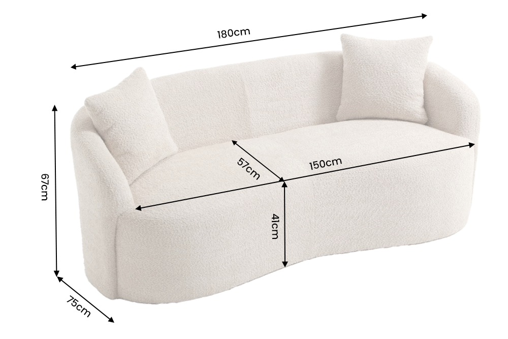 Varenna – Champagne beige bouclé – vue 10