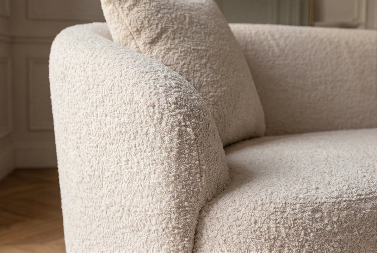 Varenna – Champagne beige bouclé – vue 8