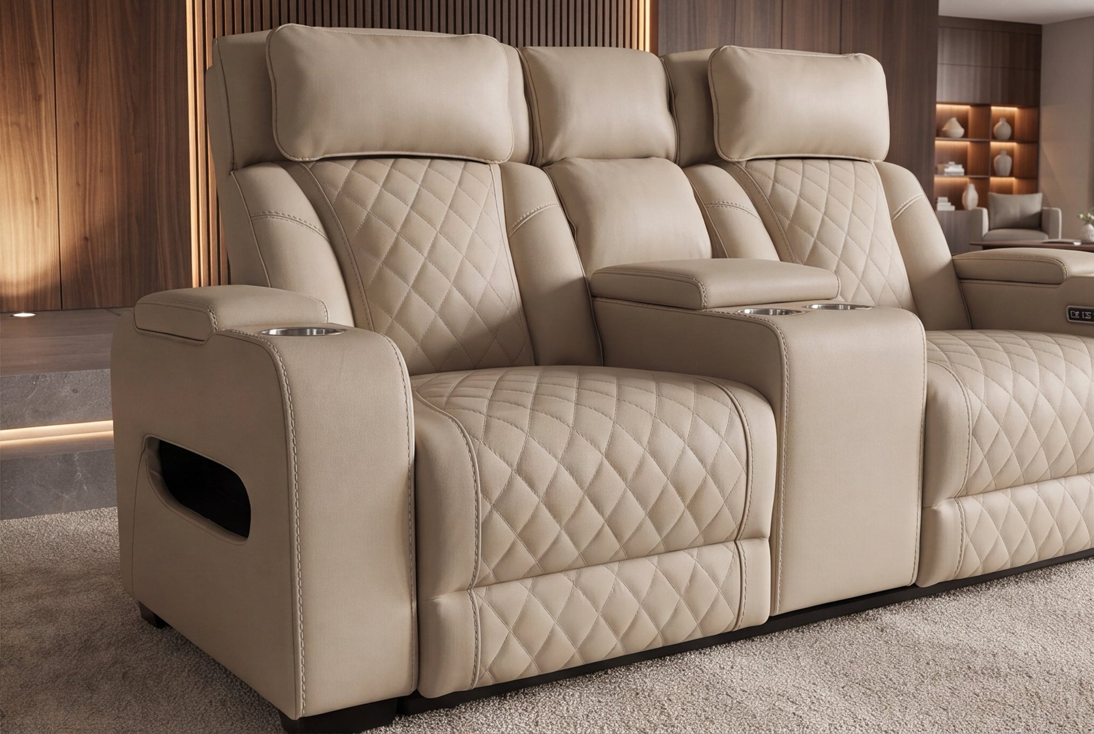 Céleste – Beige similicuir – vue 9