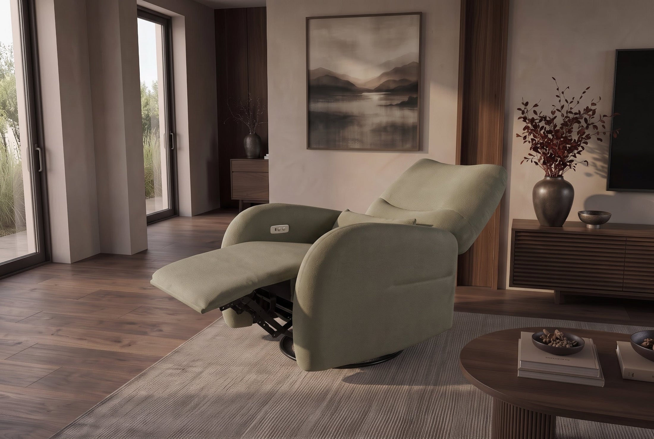 Amaya – Vert tissu texturé – vue 5