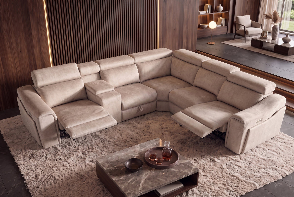 Sienna – Beige velours – vue 5
