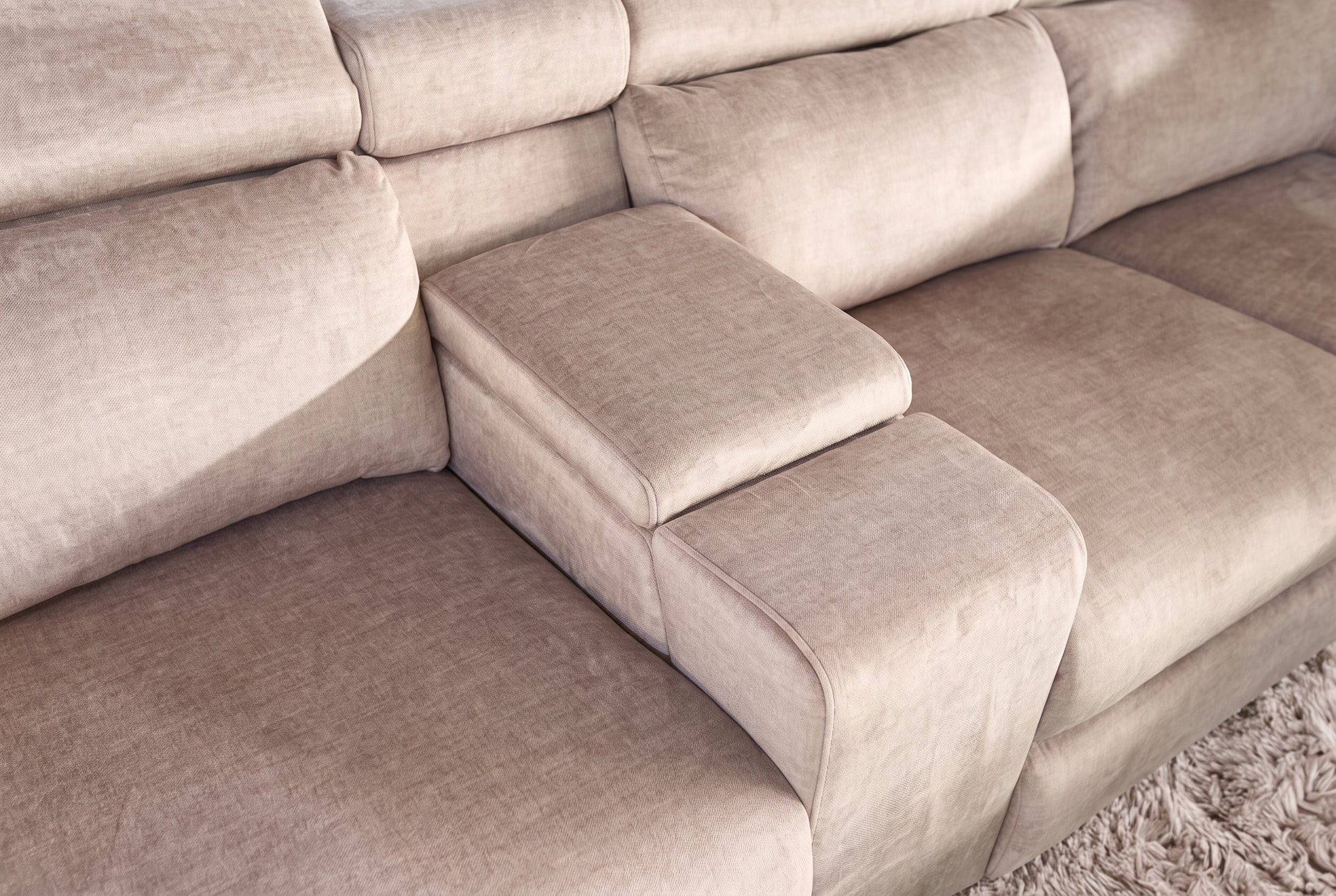 Sienna – Beige velours – vue 9
