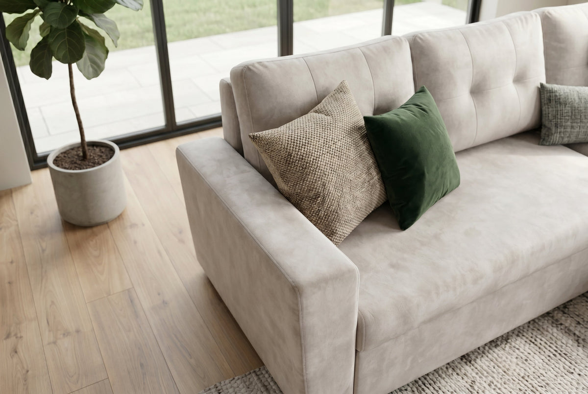 Velora – Champagne beige velours – vue 7