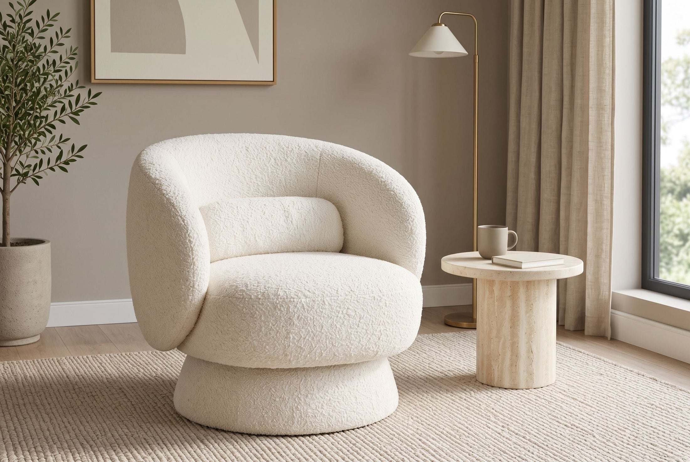 Ariane – Blanc bouclé – vue 2