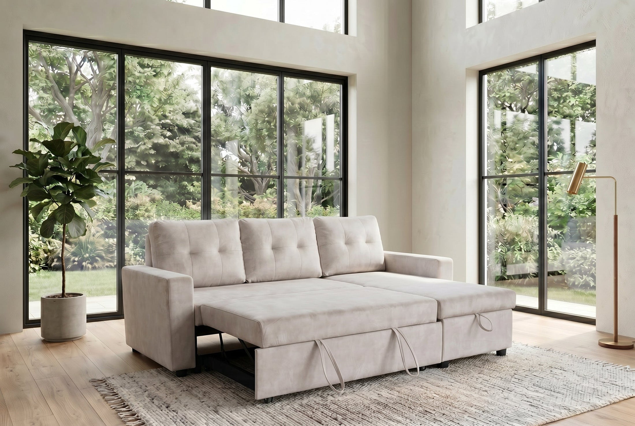 Velora – Champagne beige velours – vue 4