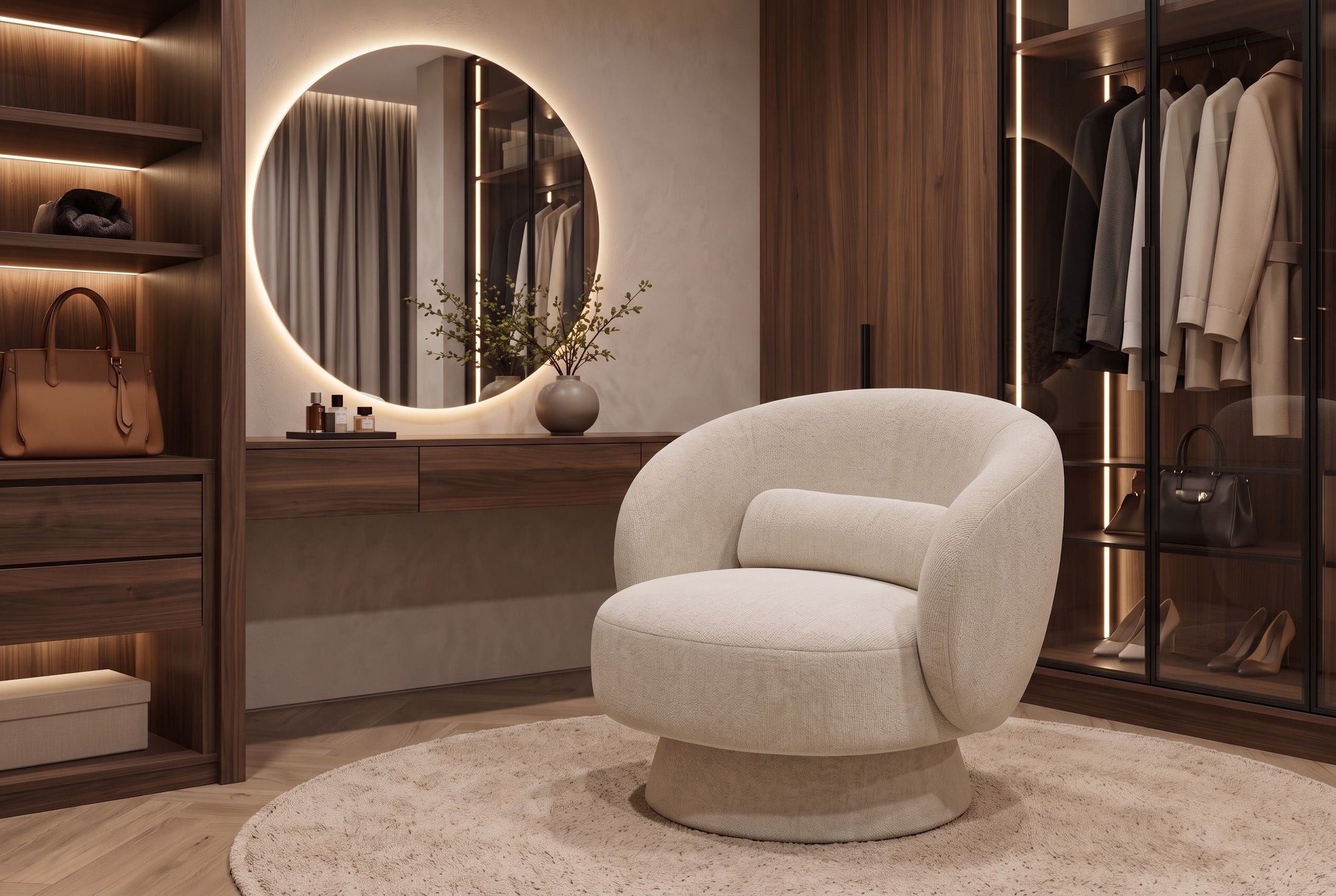 Lunara – Beige chenille – vue 3
