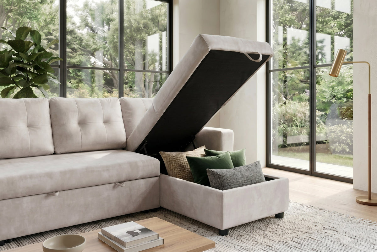 Velora – Champagne beige velours – vue 5