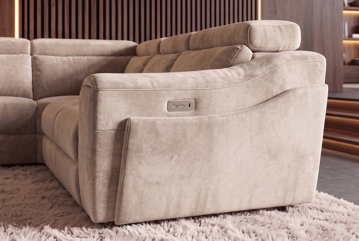 Sienna – Beige velours – vue 7