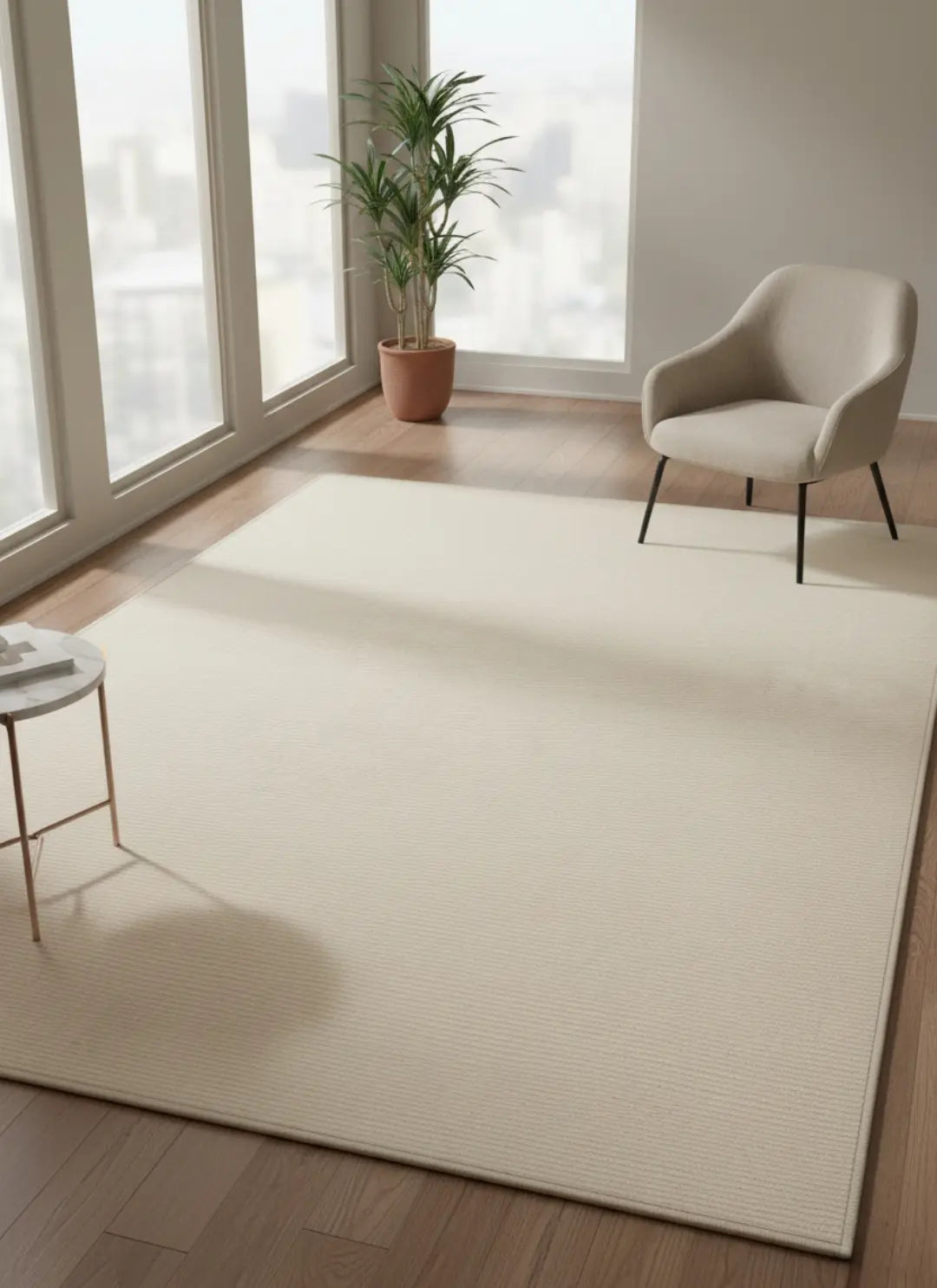 Tapis Siloa - Crème - vue du produit
