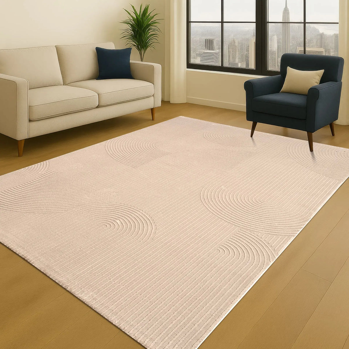 Tapis Calma - Beige - vue du produit