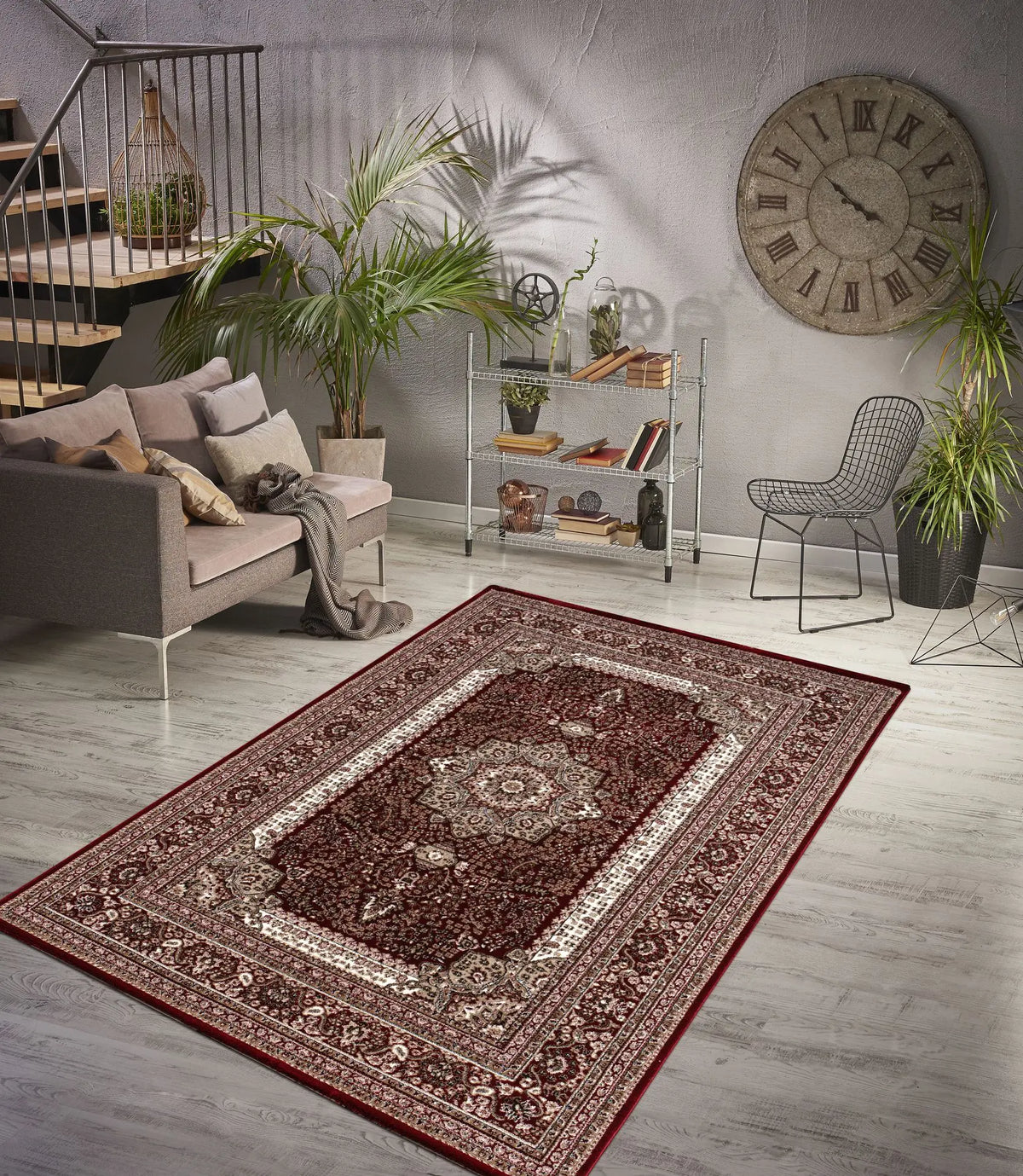 Tapis Ravenna - Rouge - vue du produit