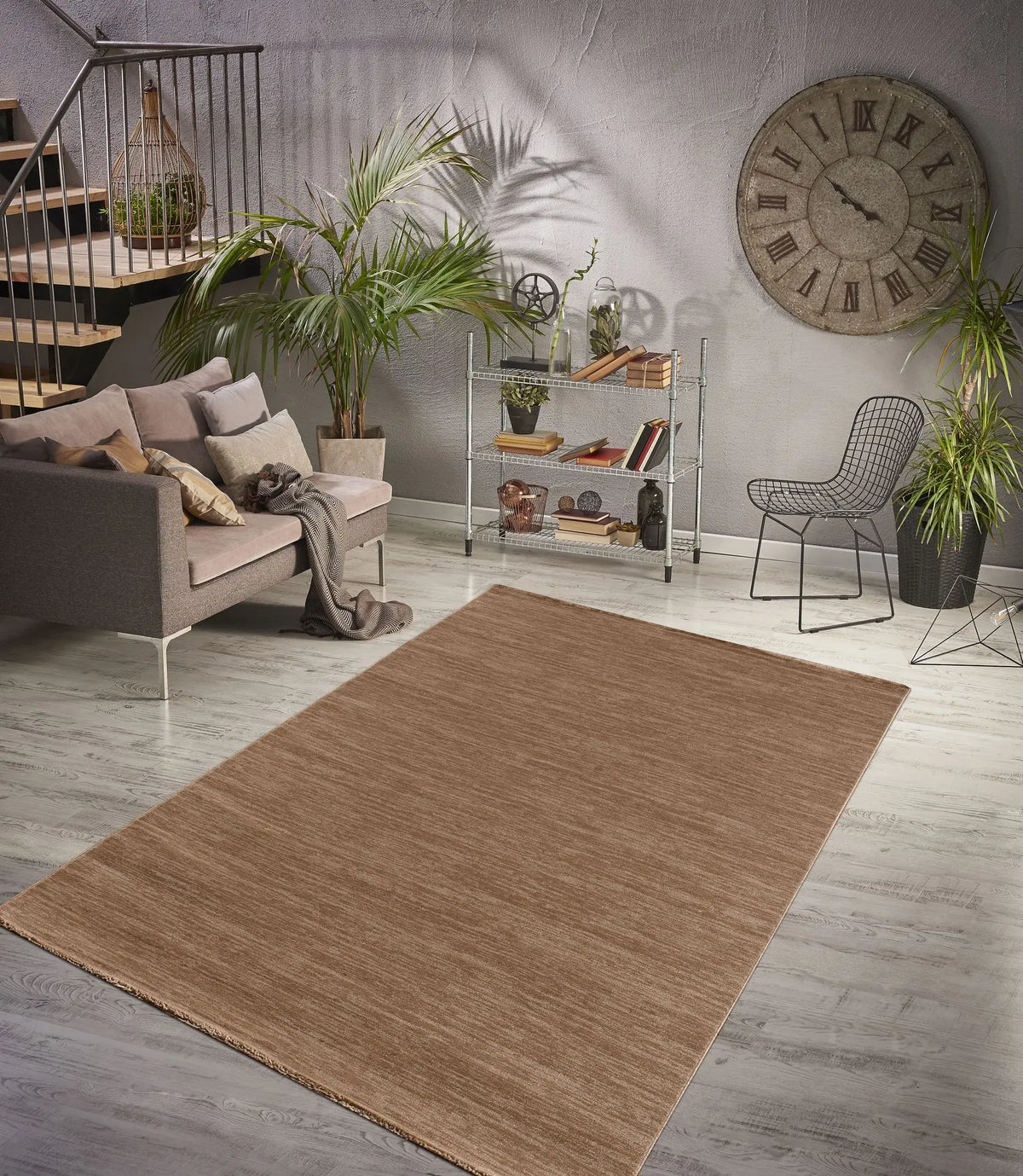 Tapis Isora - Brun et beige - vue du produit