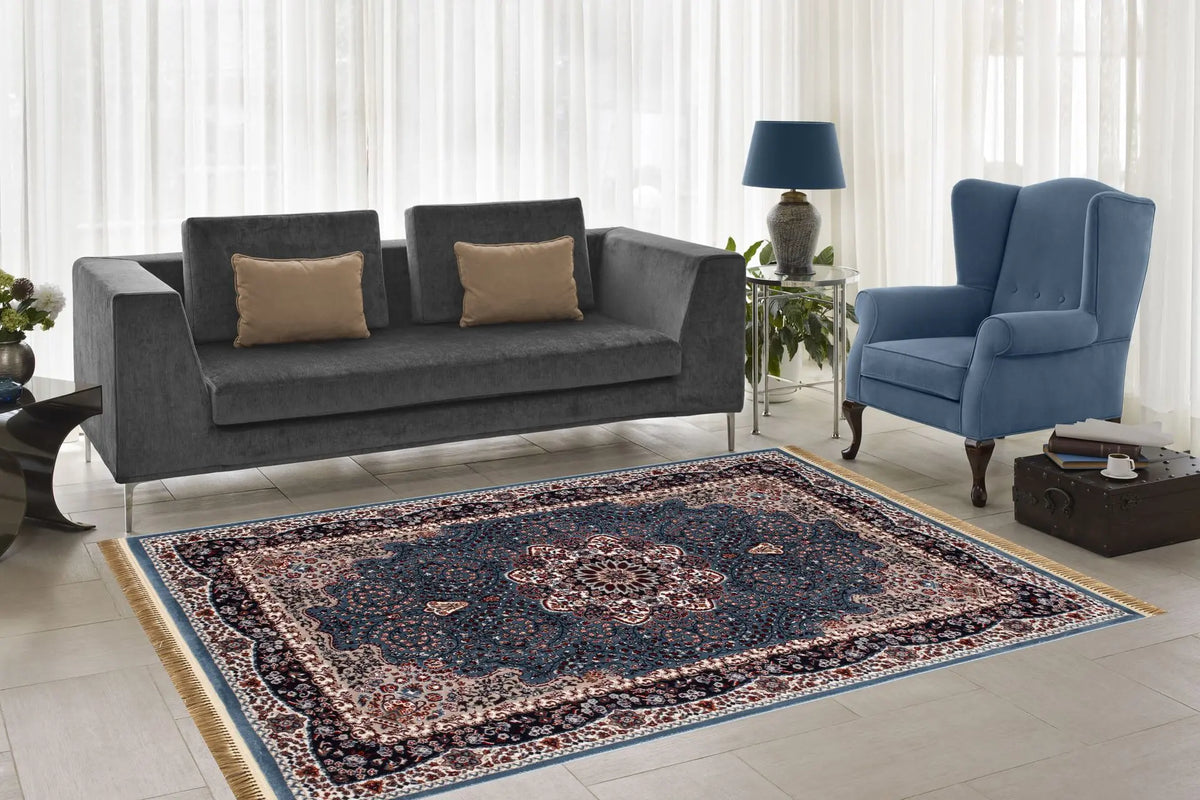 Tapis Savan - Bleu et marine - vue du produit