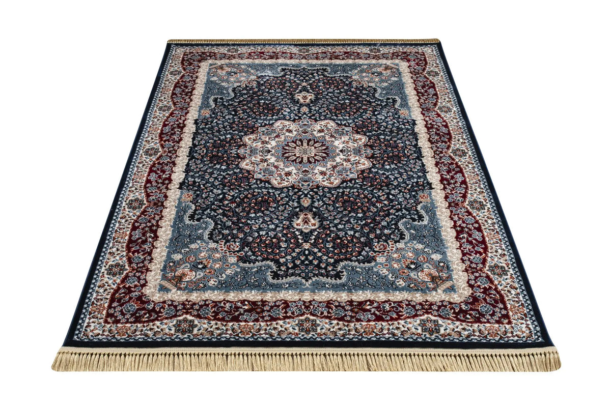 Tapis Savan - Bleu marine et bordeaux - vue du produit